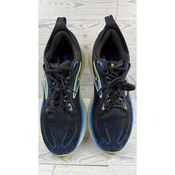 Brooks Glycerin 22 Shoes Mens Sz 10 Black Cobalt Neo Yellow Running Athletic #61 main image 6